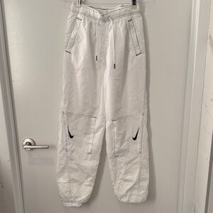 Nike White Joggers with Black Accents